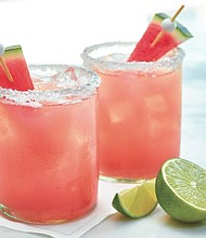 Watermelon Margarita on the Rocks
