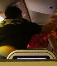 Incident occurred on plane before flight left Japan for LAX.
