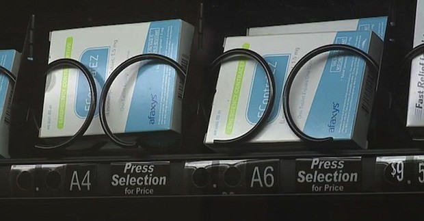 A new vending machine in a University of California Davis study room traded the usual Hot Cheetos and Red Bull for condoms, tampons, pregnancy tests, Advil, and the morning after pill (or Plan B). They call it the "Wellness To Go" Machine