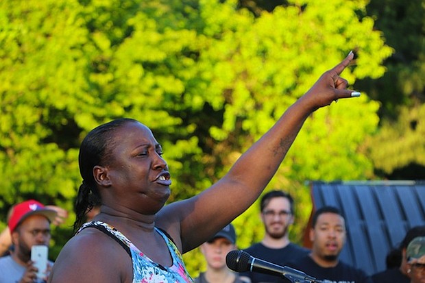 On May 2, 2017 about 100 people, several speakers, very peaceful gathered outside the Triple S where the shooting of Alton Sterling happened.