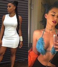 Hencha Voigt, left, is accused of using X-rated photos and video to extort money from "YesJulz", right.