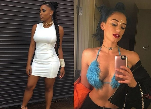 Hencha Voigt, left, is accused of using X-rated photos and video to extort money from "YesJulz", right.