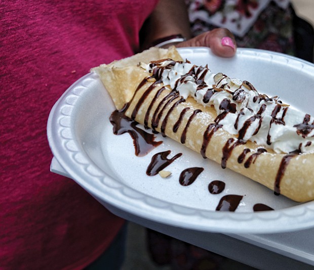 Culinary delights, such as dessert crepes, ratatouille and shrimp and grits were prepared by local chefs for a delighted crowd. 
