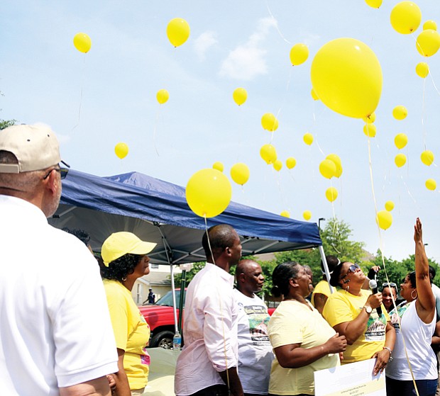 For the missing //
Yellow balloons are released to remember nearly three dozen people from the Richmond area who have been reported missing and whose whereabouts are unknown. The release came at the first “Bring Our Missing Children Home” event hosted last Saturday by the mother of a 21-year-old who has disappeared without a trace. Location: New Life Deliverance Tabernacle in South Side.