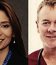 	Two Boston doctors, who were engaged, were found dead in their penthouse apartment Friday, according to law enforcement. Richard Field, 49 and Lina Bolanos, 38, were both anesthesiologists at Boston-area practices, according to the couples' respective employers. CREDIT: North Shore Pain Management/Massachusetts Eye and Ear