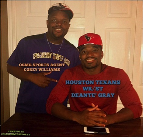 Corey Williams with his client Deante' Gray