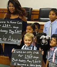 The "Super 7," as the Clarks call them, share a biological mother and had been living together in a group foster home for four years when the Clarks met them in April of 2016.