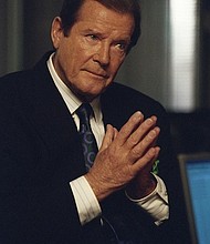 Actor Roger Moore on the show Alias.