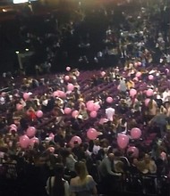 	Police in Manchester, England, warned people to stay away from Manchester Arena after reports of two loud explosions during an Ariana Grande concert Monday night on May 22, 2017. People are seen here moving out of the arena.