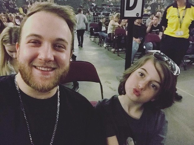 Andy James took his 10-year-old brother to see Ariana Grande at the Manchester Arena for an early birthday present. James posted this photo on Instagram prior to the concert.