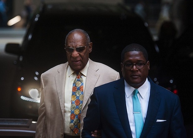 Cosby's walk into the courthouse this morning on May 22, 2017, during his jury selection for his criminal trial