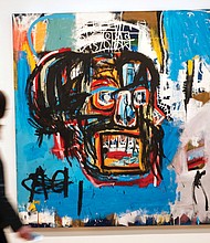 “Untitled,” a Basquiat painting from 1982, sold for $110.5 million at Sotheby’s auction on May 18.