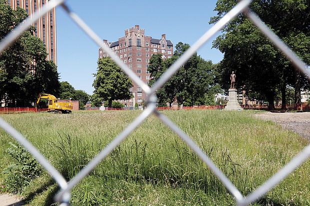 Behind construction fencing, part of Monroe Park appears untouched. But heavy equipment is digging up ground elsewhere on the 7.3-acre site. The city’s oldest park has been closed to the public since November to make way for $6.6 million in improvements. Work began in April and could take 18 months to complete.    