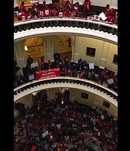 Texas ended its contentious legislative session as protesters packed into the state Capitol over a new ban on sanctuary cities, and lawmakers erupted into a heated argument with alleged death threats on the House floor.
/Credit:	Zoe Cordes Selbin