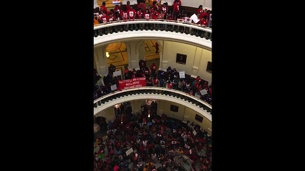 Texas ended its contentious legislative session as protesters packed into the state Capitol over a new ban on sanctuary cities, and lawmakers erupted into a heated argument with alleged death threats on the House floor.
/Credit:	Zoe Cordes Selbin