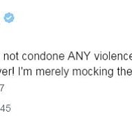 Kathy Griffin is defending herself after drawing fierce criticism for participating in a photo shoot that featured her holding up a bloody head resembling President Donald Trump. Griffin tweeted "OBVIOUSLY, I do not condone ANY violence by my fans or others to anyone, ever!" Griffin wrote on Twitter. "I'm merely mocking the Mocker in Chief."