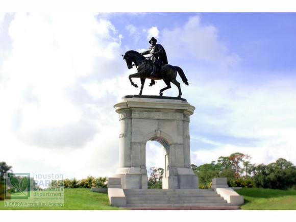 The iconic statue of Sam Houston has been a focal point seen in Houston’s Hermann Park since 1925.