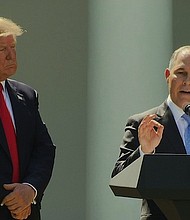 	EPA chief Scott Pruitt speaks after President Trump announced the U.S. is pulling out of the Paris climate agreement on June 1, 2017.