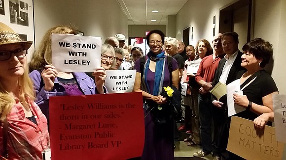 “The library’s attempt to silence Lesley suggests that the library director is afraid of words,” Lesley Williams's attorney states as …