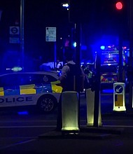 A van mowed down pedestrians as it sped down London Bridge in the British capital Saturday night, leaving bodies lying in the roadway, a witness to the incident told CNN.