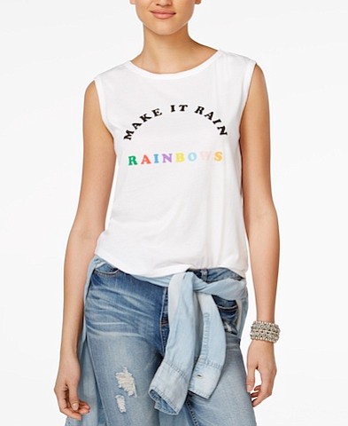 Ban.Do Cotton Make It Rain Rainbows Muscle Tank, $42