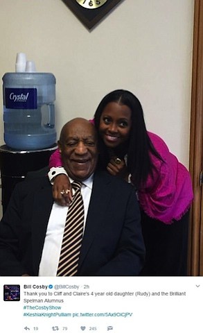 Bill Cosby is seen here with actress Keshia Knight Pulliam. Pulliam played Cosby's youngest television daughter, Rudy Huxtable, on "The Cosby Show."