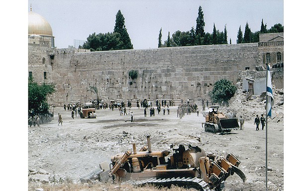 Several days after entering the Old City of Jerusalem in the Six-Day War in 1967, Israel cleared the most sacred Jewish place, the Western Wall of the Temple.