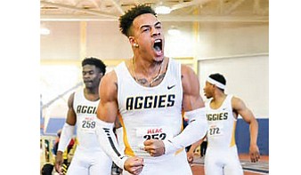 Christopher Belcher is North Carolina A&T State University’s rocket man in shorts and spikes, powering the Aggies to new heights.