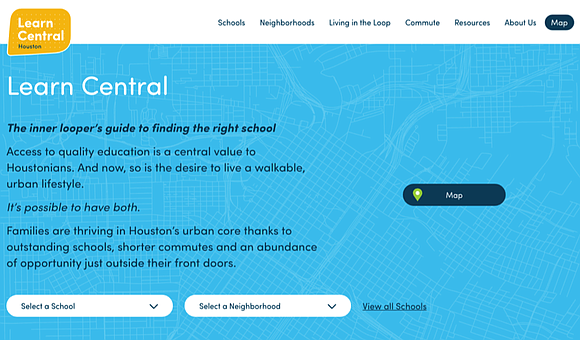 Central Houston announces the launch of Learn Central, an online portal developed to help parents evaluate the K-12 education options …