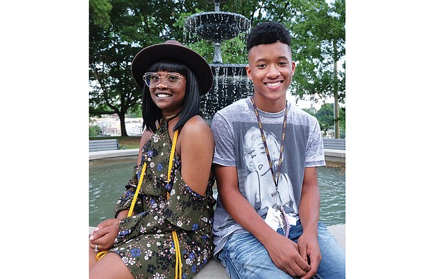 
Alicia Rasin Scholarship winners Zyara Coles of George Wythe High School, will attend Old Dominion University in the fall, while Shakeef Cooley of Armstrong High School will attend Virginia State University. Not pictured, third winner Demetrice Morgan, also of Armstrong High School.