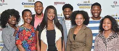 The 2017 NNPA “Discover The Unexpected Journalism Fellows (from left-right):
Noni Marshall, Alexa Spencer, Darrell Williams, Tiana Hunt, Ayron Lewallen,
Taylor Burris, Jordan Fisher and Kelsey Jones. (Freddie Allen/NNPA).