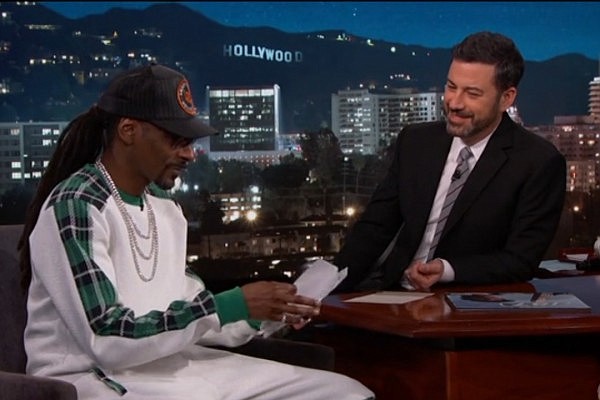 Snoop Dogg and Jimmy Kimmel (photo via youtube.com)