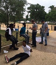 Black teens arrested in DC for selling water/ credit Twitter.com/ando8426