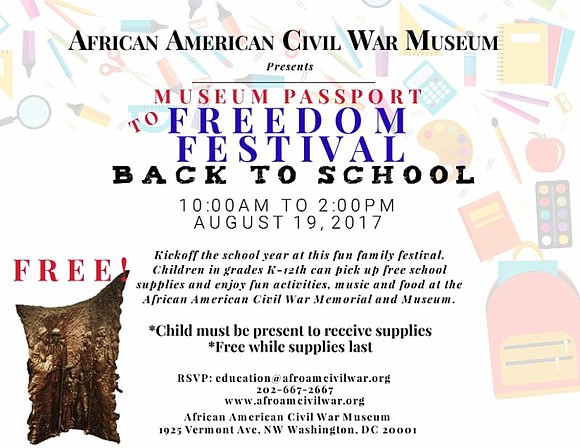 The African American Civil War Museum announces its second Museum Passport to Freedom Festival welcoming students back to school on …