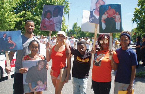 Lucy Mashia joins family and friends at Good in the Neighborhood to draw attention to unsolved cold cases, including the murder of her son L.J. Irving Jr. in 2011.