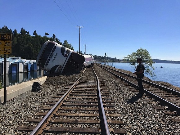 An Amtrak train derailed in Washington state near a well-known golf course on Sunday.