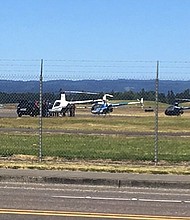  Police in Oregon fatally shot a man who attempted to steal a helicopter from a private air hangar at an airport near Portland in Hillsboro.