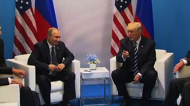 President Donald Trump and Russian President Vladimir Putin began their first official meeting after 4 p.m. local time. They spoke briefly to reporters before starting a closed discussion.
