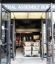 Sandra Sellars/Richmond Free Press 

Workers continue to pack and clear out the offices of delegates and senators at the General Assembly Building, 201 N. 9th St. in Capitol Square, which is slated for demolition later this year. 
The boxes are being moved two blocks to the Pocahontas Building at 900 E. Main St., which will be the legislature’s office center until a replacement building is completed on the site of the current building. 
The next step comes on Tuesday, July 11, when the state will sell surplus office equipment and other items to the public, government agencies and public schools. The sale is 9 a.m. for agencies and schools, with the public able to shop at 11 a.m. 
A portion of the General Assembly Building dates to 1912, when it was built for a bank. The building has housed the offices of state legislators since 1976. 
The governor and General Assembly have set aside $300 million for the new building and a new parking deck for Capitol Square. The money also will pay for renovation of Old City Hall, now part of the Capitol Square complex of state buildings.