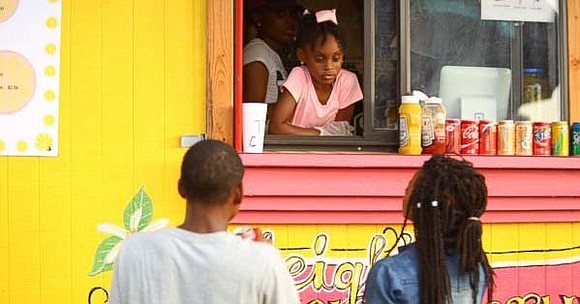 Kyleigh McGee, a 7-year old African American girl from Little Rock, Arkansas is running and operating her very own food …
