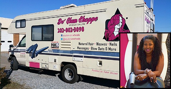 DeJuan Burns is the founder of the first mobile hair salon in the DMV