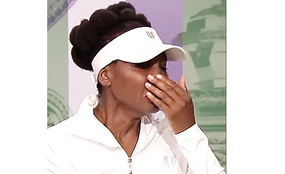 Tennis star Venus Williams broke down in tears during her post-match news conference at Wimbledon on Monday when asked about ...