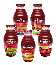 Kayco’s Beetology in 5 varieties: Beet + Lemon + Ginger, Beet + Veggie, Beet + Tropical Fruit, Beet + Berry, and Beet + Cherry.
