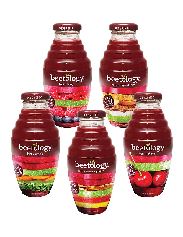 Kayco’s Beetology in 5 varieties: Beet + Lemon + Ginger, Beet + Veggie, Beet + Tropical Fruit, Beet + Berry, and Beet + Cherry.