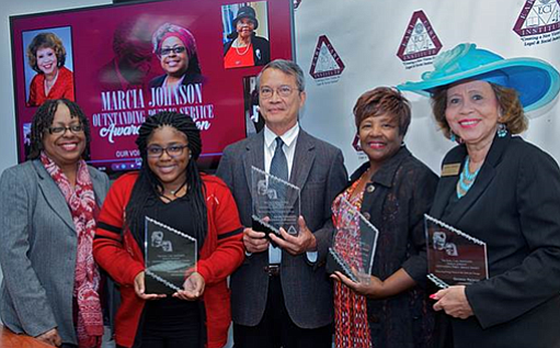 (l-r) Marcia Johnson, Natasha Malone, Joseph Do, Deborah Davis, Georgia Provost