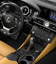 inside the  2017 Lexus RC 350 F Sport