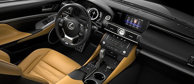 inside the  2017 Lexus RC 350 F Sport