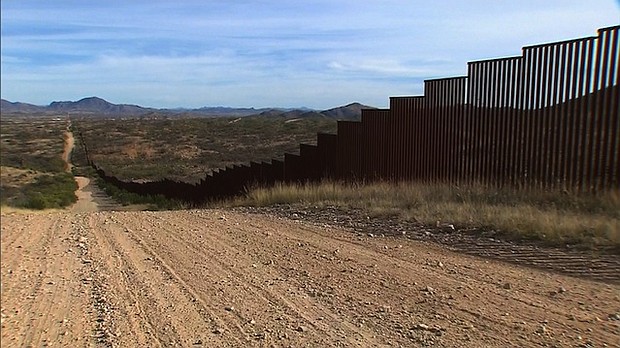 	The wall along the southern border of the United States where it meets Mexico.