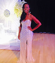 Allyson Jackson on her wedding day in her reception dress