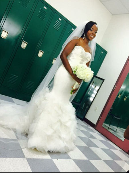 Allyson Jackson on her wedding day
